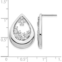 14K White Gold Diamond Button Post Earrings with Round Natural Diamonds - 0.14 Carat Total Diamond Weight by Monteluci Fine Jewelry