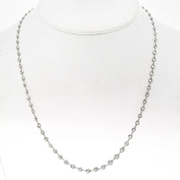 14K White Gold Diamond By the Yard Necklace with 75 Round Diamonds - 8.47 Carats Total Diamond Weight