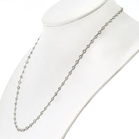14K White Gold Diamond By the Yard Necklace with 75 Round Diamonds - 8.47 Carats Total Diamond Weight