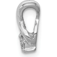 14K White Gold Diamond Chain Slide with Round Faceted Diamond - 0.093 Carat by Monteluci Fine Jewelry