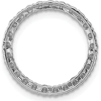 14K White Gold Diamond Circle Chain Slide Pendant - 0.50 Carat Total Diamond Weight by Monteluci Fine Jewelry