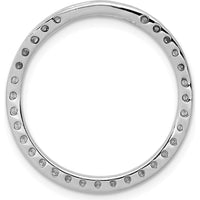 14K White Gold Diamond Circle Chain Slide Pendant - 0.72 Carat Total Diamond Weight by Monteluci Fine Jewelry