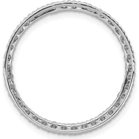 14K White Gold Diamond Circle Chain Slide Pendant - 0.76 Carat Total Diamond Weight by Monteluci Fine Jewelry