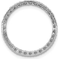 14K White Gold Diamond Circle Chain Slide Pendant - 5/8 Carat Total Diamond Weight by Monteluci Fine Jewelry