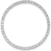 14K White Gold Diamond Circle Chain Slide Pendant with 1 Carat Total Diamond Weight by Monteluci Fine Jewelry