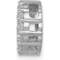 14K White Gold Diamond Circle Chain Slide with 1/4 Carat Round Diamonds by Monteluci Fine Jewelry