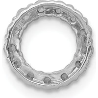 14K White Gold Diamond Circle Chain Slide with 1/4 Carat Round Diamonds by Monteluci Fine Jewelry
