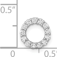 14K White Gold Diamond Circle Chain Slide with 1/4 Carat Round Diamonds by Monteluci Fine Jewelry