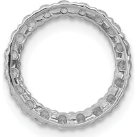 14K White Gold Diamond Circle Pendant with 19 Round Diamonds - 0.38 Carat Total Diamond Weight by Monteluci Fine Jewelry