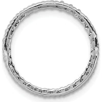 14K White Gold Diamond Circle Pendant with 31 Round Diamonds - 0.012 Carat Total Diamond Weight by Monteluci Fine Jewelry