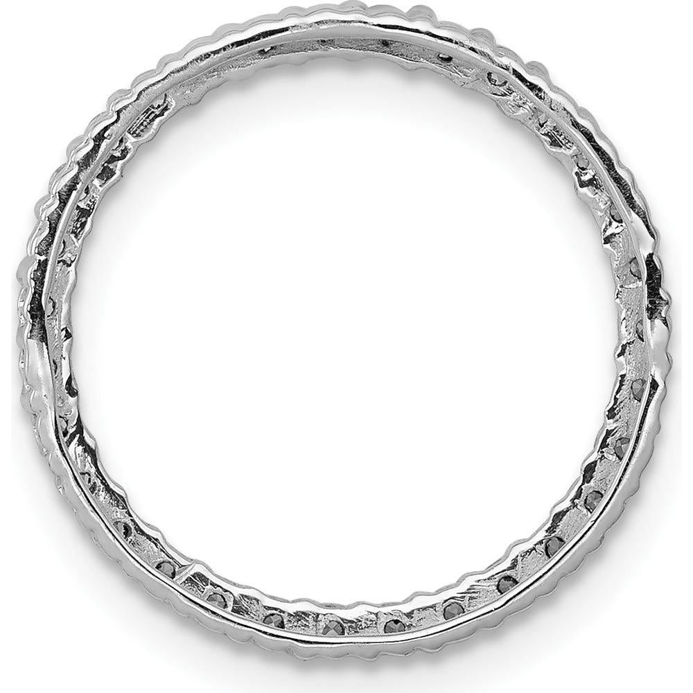 14K White Gold Diamond Circle Pendant with 31 Round Diamonds - 0.012 Carat Total Diamond Weight by Monteluci Fine Jewelry