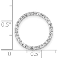 14K White Gold Diamond Circle Pendant with 31 Round Diamonds - 0.012 Carat Total Diamond Weight by Monteluci Fine Jewelry
