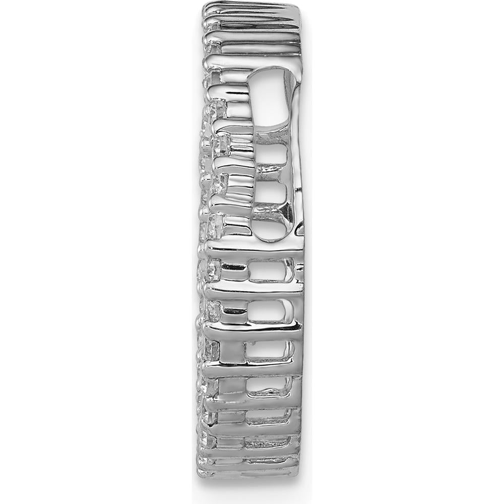 14K White Gold Diamond Circle Pendant with 35 Round Diamonds - 1/3 Carat Total Diamond Weight by Monteluci Fine Jewelry