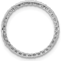 14K White Gold Diamond Circle Pendant with 35 Round Diamonds - 1/3 Carat Total Diamond Weight by Monteluci Fine Jewelry