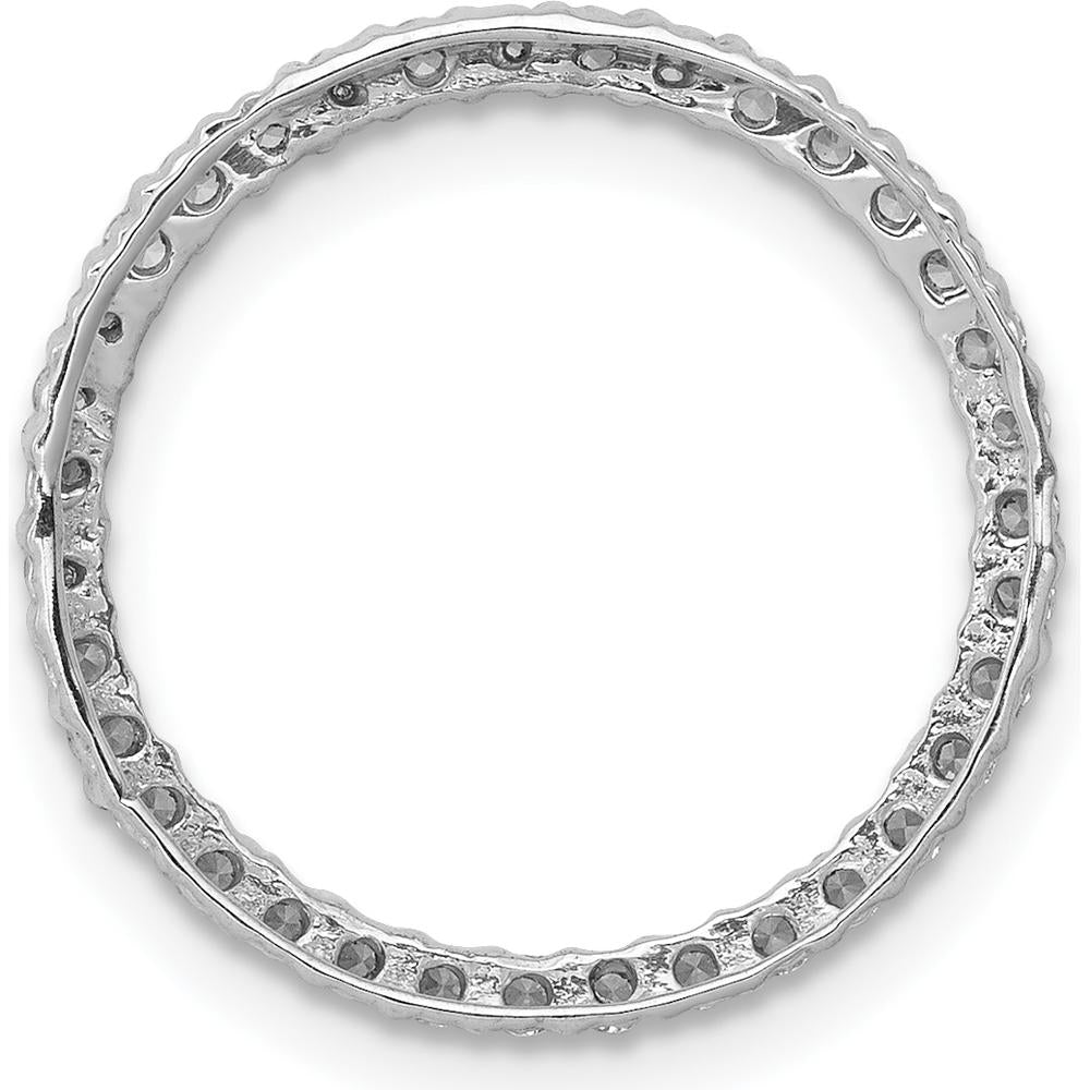 14K White Gold Diamond Circle Pendant with 35 Round Diamonds - 1/3 Carat Total Diamond Weight by Monteluci Fine Jewelry