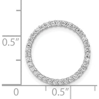 14K White Gold Diamond Circle Pendant with 35 Round Diamonds - 1/3 Carat Total Diamond Weight by Monteluci Fine Jewelry