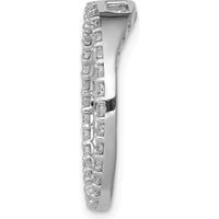 14K White Gold Diamond Circle Slide Pendant with 1/2 Carat Round Diamonds - 32 Diamonds in Total by Monteluci Fine Jewelry