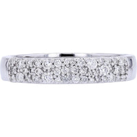 14K White Gold Diamond Cluster Band by Vera Wang with Round Diamonds - 0.33 Carat Total Diamond Weight