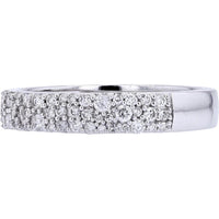 14K White Gold Diamond Cluster Band by Vera Wang with Round Diamonds - 0.33 Carat Total Diamond Weight
