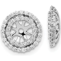 14K White Gold Diamond Cluster Earring Jackets - 0.005 Carat Total Diamond Weight by Oro Pregiato