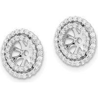 14K White Gold Diamond Cluster Earring Jackets - 0.005 Carat Total Diamond Weight by Oro Pregiato