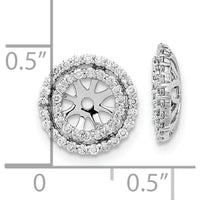 14K White Gold Diamond Cluster Earring Jackets - 0.005 Carat Total Diamond Weight by Oro Pregiato