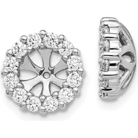14K White Gold Diamond Cluster Earring Jackets - 0.03 Carats Total Diamond Weight by Monteluci Fine Jewelry