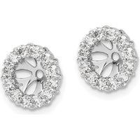 14K White Gold Diamond Cluster Earring Jackets - 0.03 Carats Total Diamond Weight by Monteluci Fine Jewelry