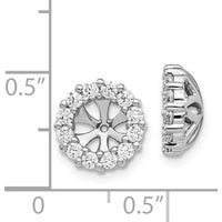 14K White Gold Diamond Cluster Earring Jackets - 0.03 Carats Total Diamond Weight by Monteluci Fine Jewelry