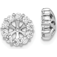14K White Gold Diamond Cluster Earring Jackets - 0.0303 Carats Total Diamond Weight by Monteluci Fine Jewelry