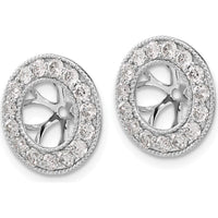 14K White Gold Diamond Cluster Earring Jackets with Round Diamonds - 1.0 Carats Total Diamond Weight by Monteluci Fine Jewelry