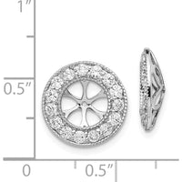 14K White Gold Diamond Cluster Earring Jackets with Round Diamonds - 1.0 Carats Total Diamond Weight by Monteluci Fine Jewelry