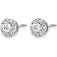 14K White Gold Diamond Cluster Post Earrings - 0.206 Carat Total Diamond Weight by Monteluci Fine Jewelry