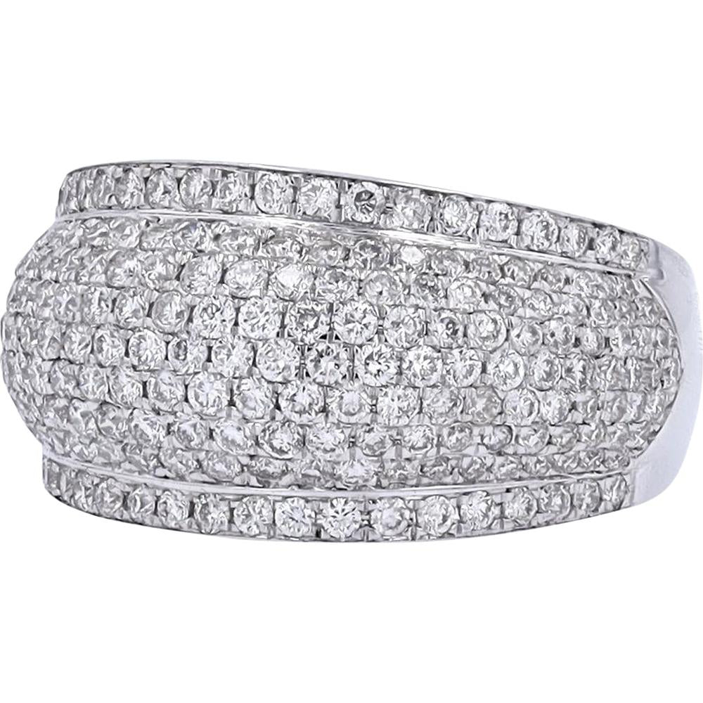 14K White Gold Diamond Cocktail Ring - 1.75 Carat Total Diamond Weight