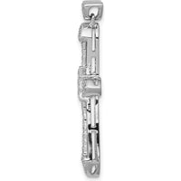 14K White Gold Diamond Cross Pendant - 1/3 Carat Total Diamond Weight by Monteluci Fine Jewelry
