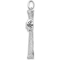 14K White Gold Diamond Cross Pendant with 1 Carat Total Diamond Weight by Monteluci Fine Jewelry