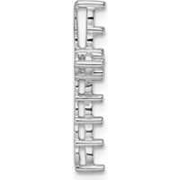 14K White Gold Diamond Cross Pendant with 11 Round Diamonds - 3.1mm Stones by Oro Pregiato