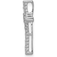 14K White Gold Diamond Cross Pendant with Round Diamonds - 1/4 Carat Total Diamond Weight by Monteluci Fine Jewelry