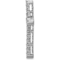 14K White Gold Diamond Cross Slide Pendant with 0.38 Carat Round Natural Diamonds by Monteluci Fine Jewelry
