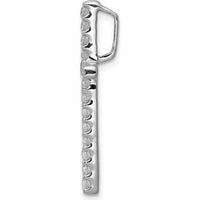 14K White Gold Diamond Cross Slide Pendant with 0.50 Carat Round Diamonds by Monteluci Fine Jewelry