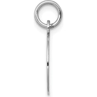 14K White Gold Diamond-Cut Etched Round Disc Engraveable Pendant by Oro Pregiato