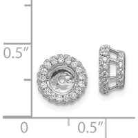 14K White Gold Diamond Earring Jackets with 5/8 Carats Total Diamond Weight - Cluster Design with Milgrain Detail by Monteluci Fine Jewelry