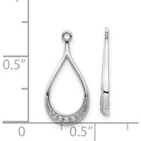 14K White Gold Diamond Earring Jackets with Round Diamonds - 0.007 Carats Total Diamond Weight by Monteluci Fine Jewelry