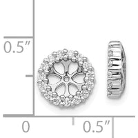 14K White Gold Diamond Earring Jackets with Round Diamonds - 0.015 Carats Total Diamond Weight by Monteluci Fine Jewelry