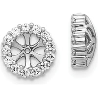 14K White Gold Diamond Earring Jackets with Round Diamonds - 0.234 Carats Total Diamond Weight by Monteluci Fine Jewelry