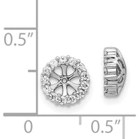 14K White Gold Diamond Earring Jackets with Round Diamonds - 0.234 Carats Total Diamond Weight by Monteluci Fine Jewelry
