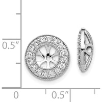 14K White Gold Diamond Earring Jackets with Round Diamonds - 0.75 Carats Total Diamond Weight by Monteluci Fine Jewelry