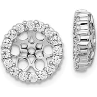 14K White Gold Diamond Earring Jackets with Round Natural Diamonds - 0.13 Carats Total Diamond Weight by Monteluci Fine Jewelry