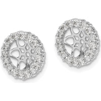 14K White Gold Diamond Earring Jackets with Round Natural Diamonds - 0.13 Carats Total Diamond Weight by Monteluci Fine Jewelry
