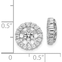 14K White Gold Diamond Earring Jackets with Round Natural Diamonds - 0.13 Carats Total Diamond Weight by Monteluci Fine Jewelry